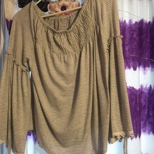 long sleeve \ off shoulder shirt